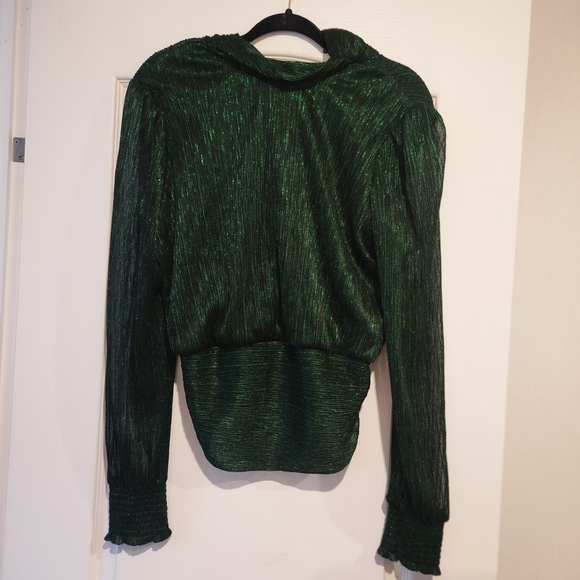 Bailey 44 Tops - Bailey 44 Green Shimmer Blouse Size L Euc